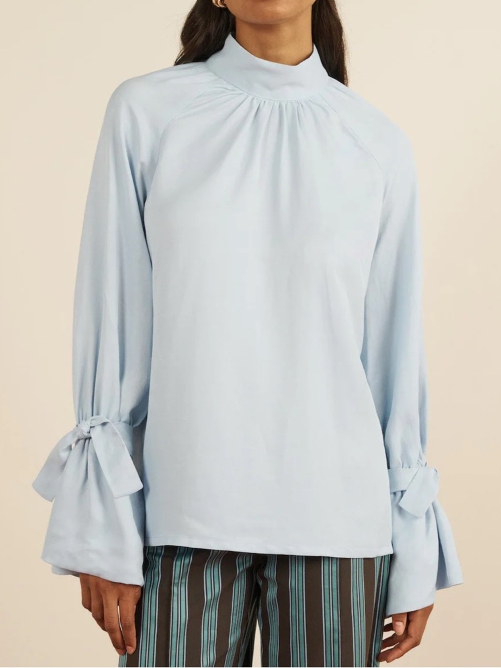 Maria De La Orden Bosco Shirt Light Blue NWT 40